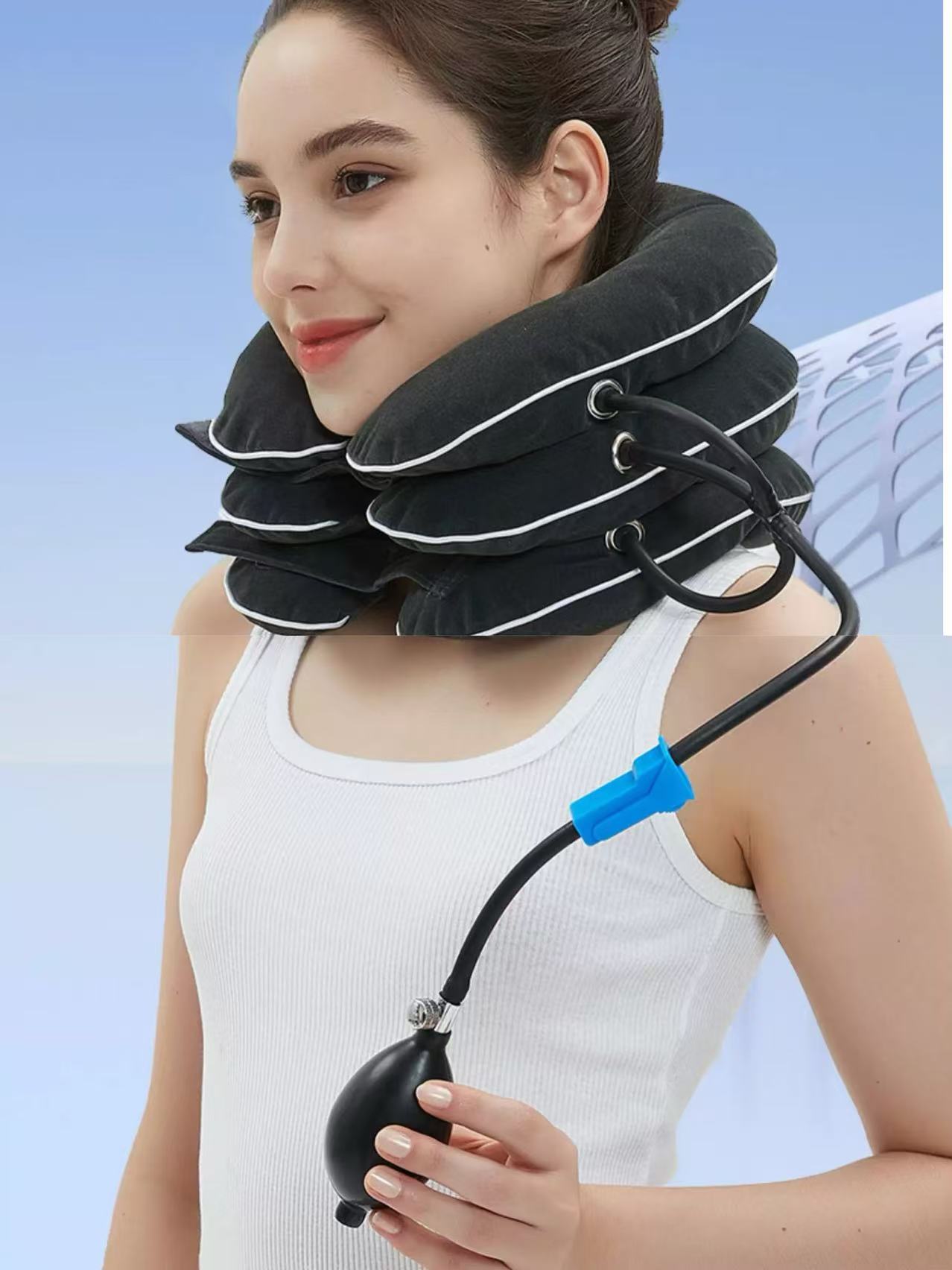 颈椎牵引器 三管  全绒